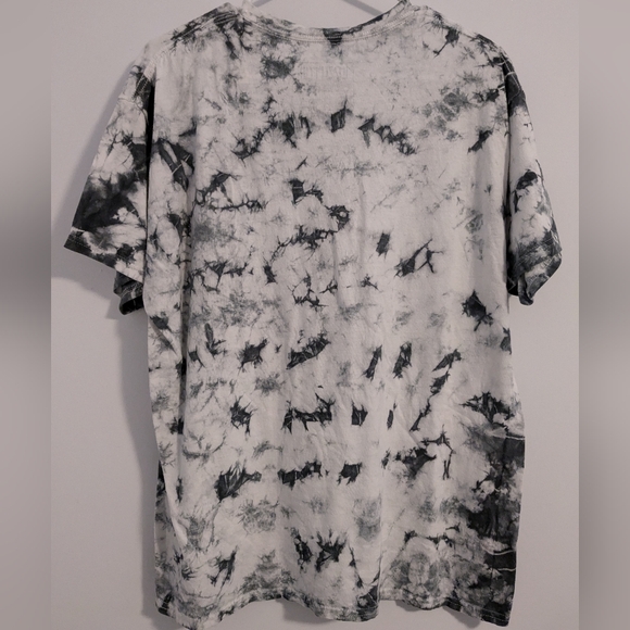 Led Zeppelin:  black grey and white tie-dye T-shirt size L - Picture 2 of 4